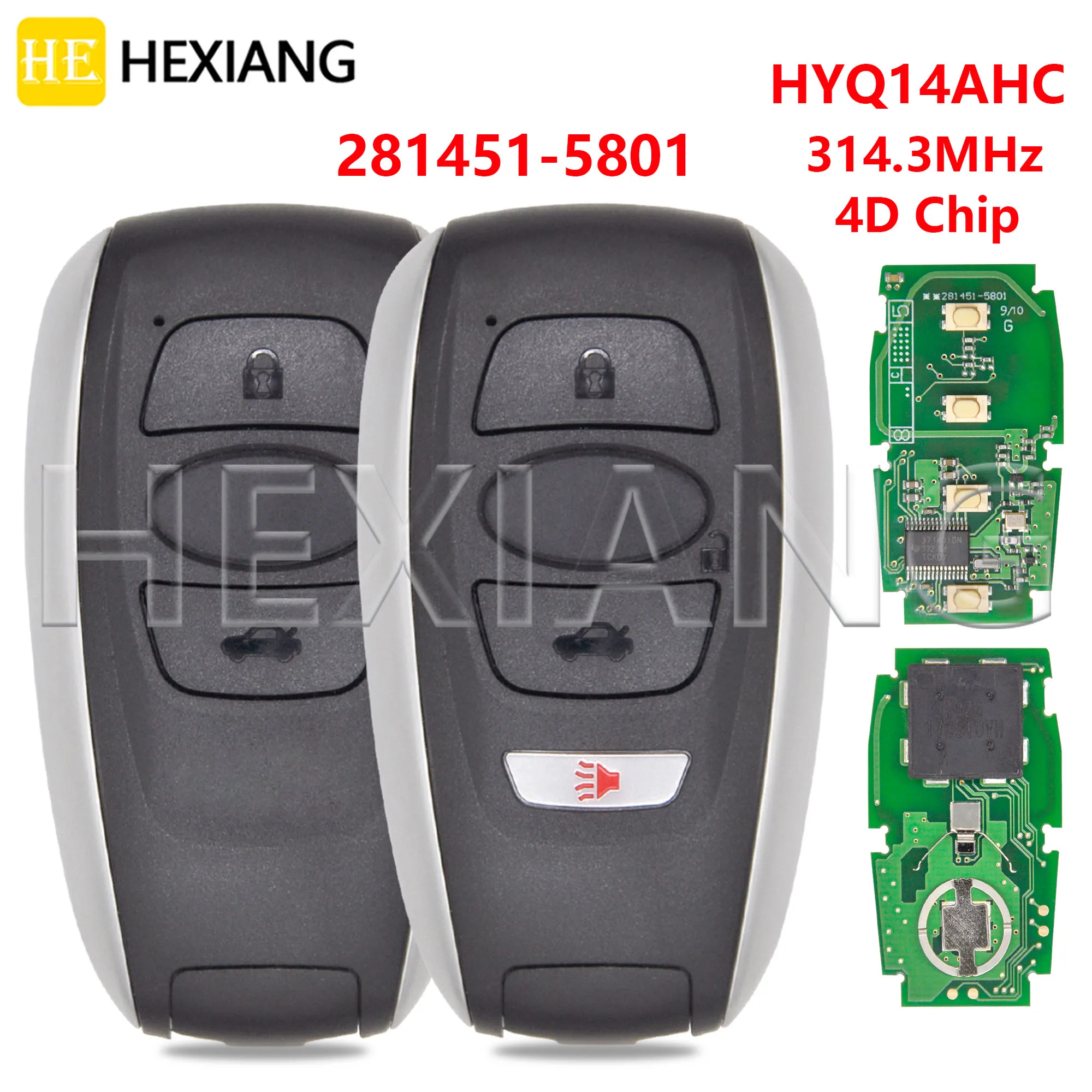 

HE HYQ14AHC 4D DST80 ID74 Chip 314.3MHz Car Remote Key 281451-5801 For Subaru Forester Legacy Impreza XV BRZ WRX 2011-2017