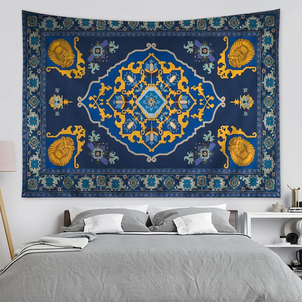 Luxury American Retro pattern Customizable  Cartoon Tapestry Bohemian Wall Tapestries Mandala Home Decor