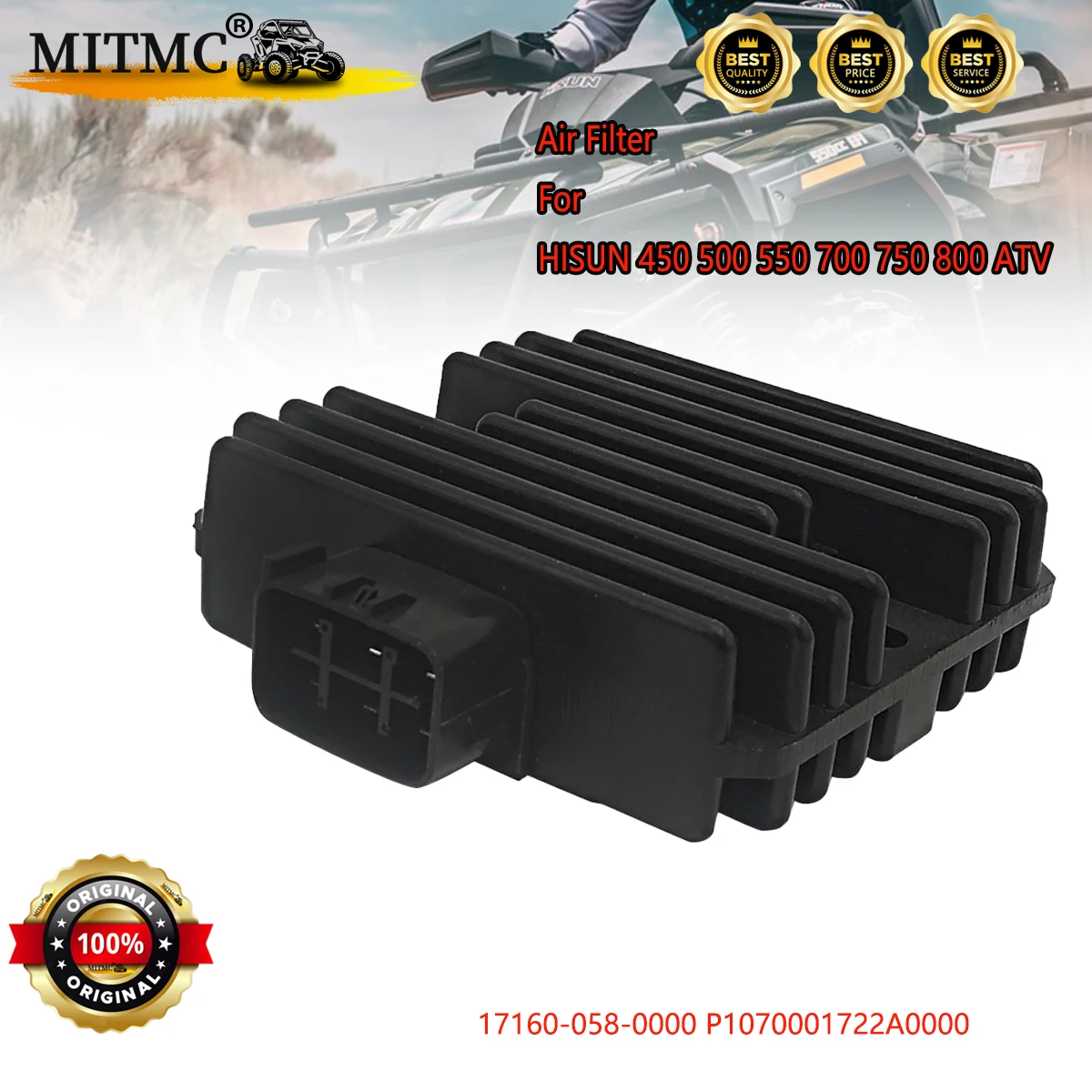 Regulador de voltaje Original para HISUN 500 700 ATV repuesto pieza OEM código HS 32100-115-0000 código ERP P115000321000000