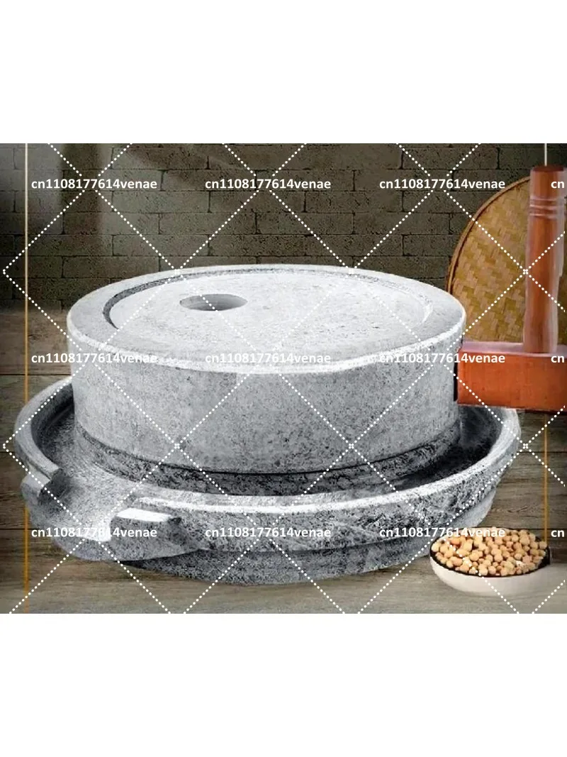 Traditional Bluestone Stone Mill Grinder for Corn Flour, Sesame Paste, Rice Milk - Multifunctional Home Use