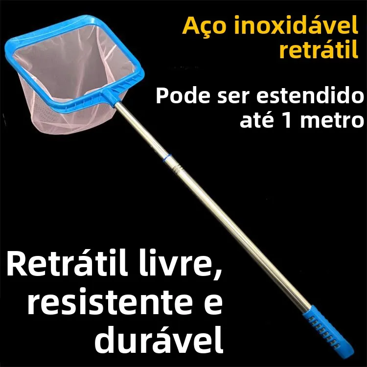 Varas Extensíveis de Aço Inoxidável para Aquário, Rede de Pesca, Equipamento de Pesca Submersível, Comprimento Ajustável