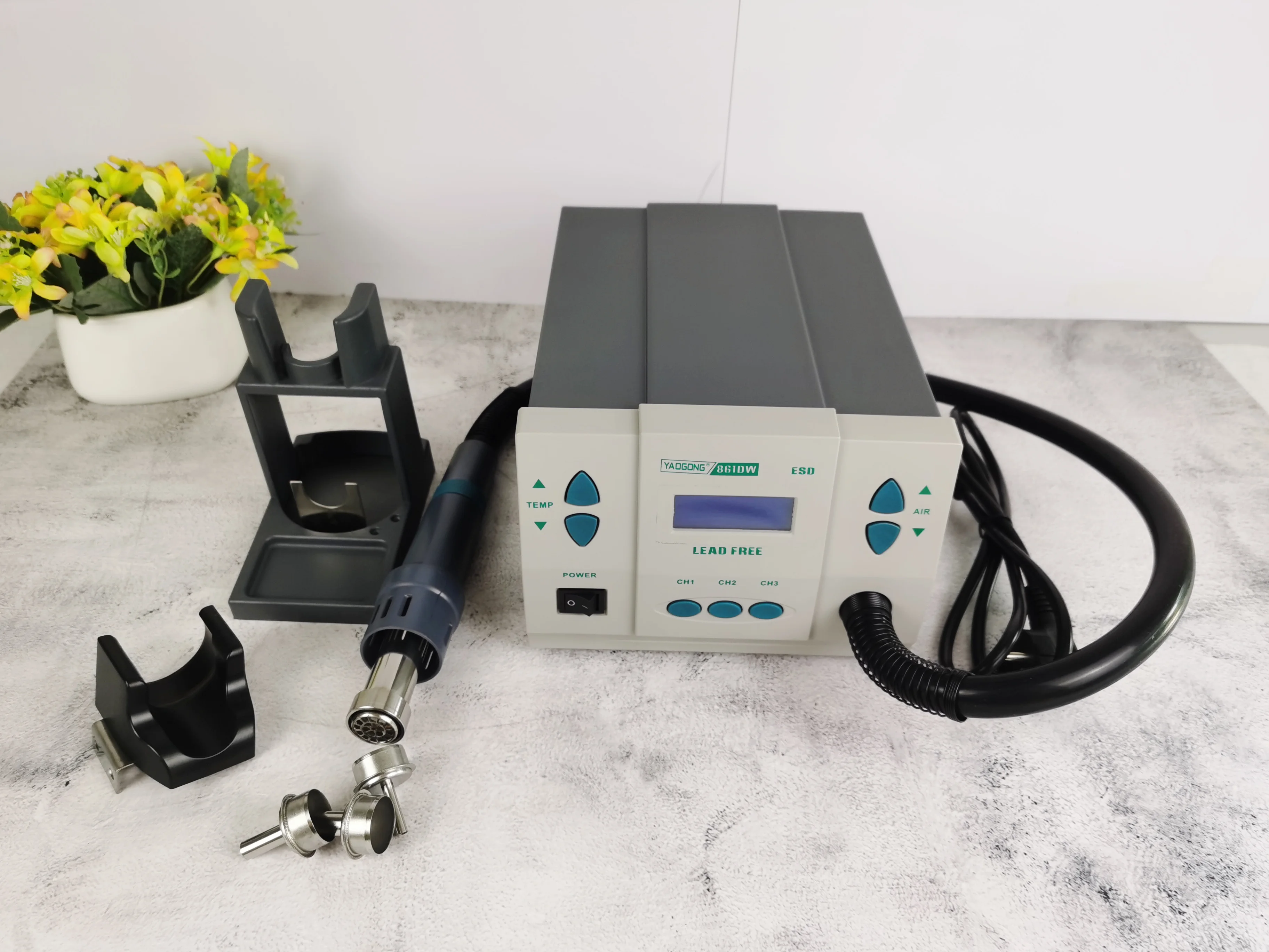 Lead-free Intelligent Hot Air Gun Desoldering Station High Power 1000W Large Air Volume Voltage YAOGONG 861DW