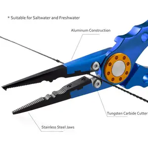 Aluminum alloy fishing pliers, hook remover, fishing tools, line cutter, multifunction node, fishing equipment, 150g, 20cm 8 Main Sales Fishing Kit - №8