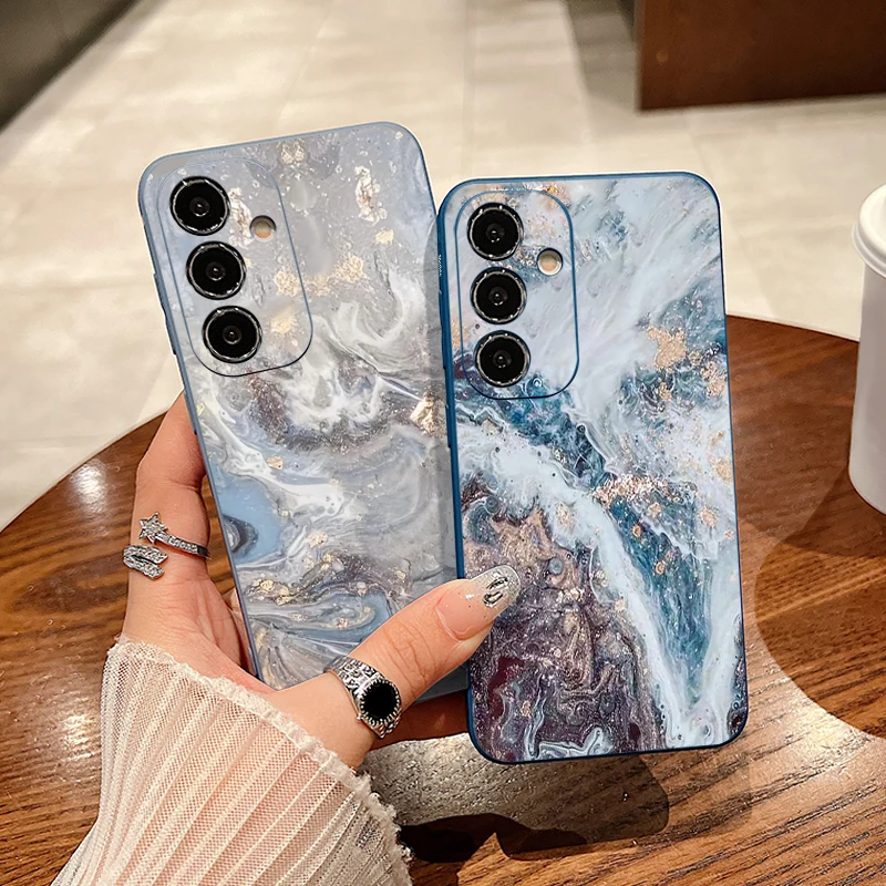 Etui Sandstone Marble Case dla Samsung Galaxy S24 S23 Ultra S22 S21 S20 FE A14 A34 A15 A25 A35 A52 A53 A54 A55 5G Soft Cover Coque — zdjęcie 6