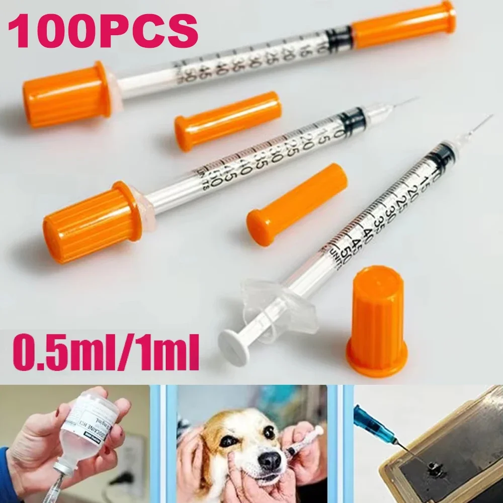 Disposable Insulin Syringe 0.5ml/1ml 30G 31G Individual Packed for Insulin & Peptide Injection, Precise Scale Dispensing Syringe