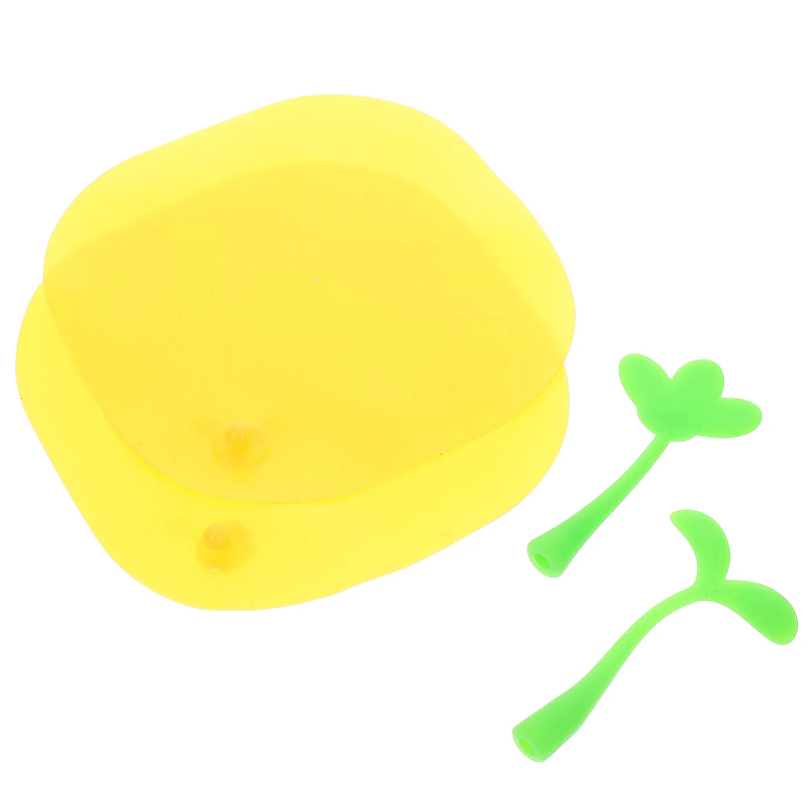 

2Pcs Silicone Floor Drain Cover Yellow Bean Sprout Coconut Tree Design Bathroom Kitchen Shower Tub Drain Plug Filter Stopper