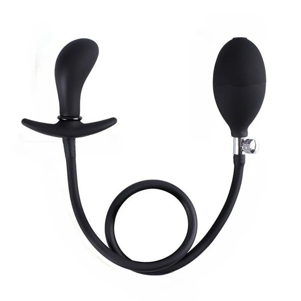 Liquid Silicone Inflatable Anal Plug, Detachable Design, Anal Training Toy for Men & BDSM Women