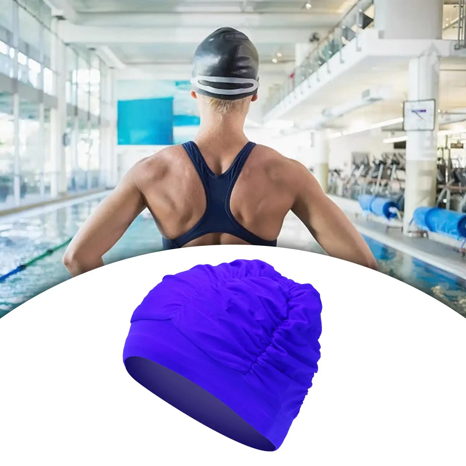 Swim Hat Swim Cap Nylon Premium Swim Bathing Hat Sports Accessory for Water Sport Surf Long and Short Hair Adults