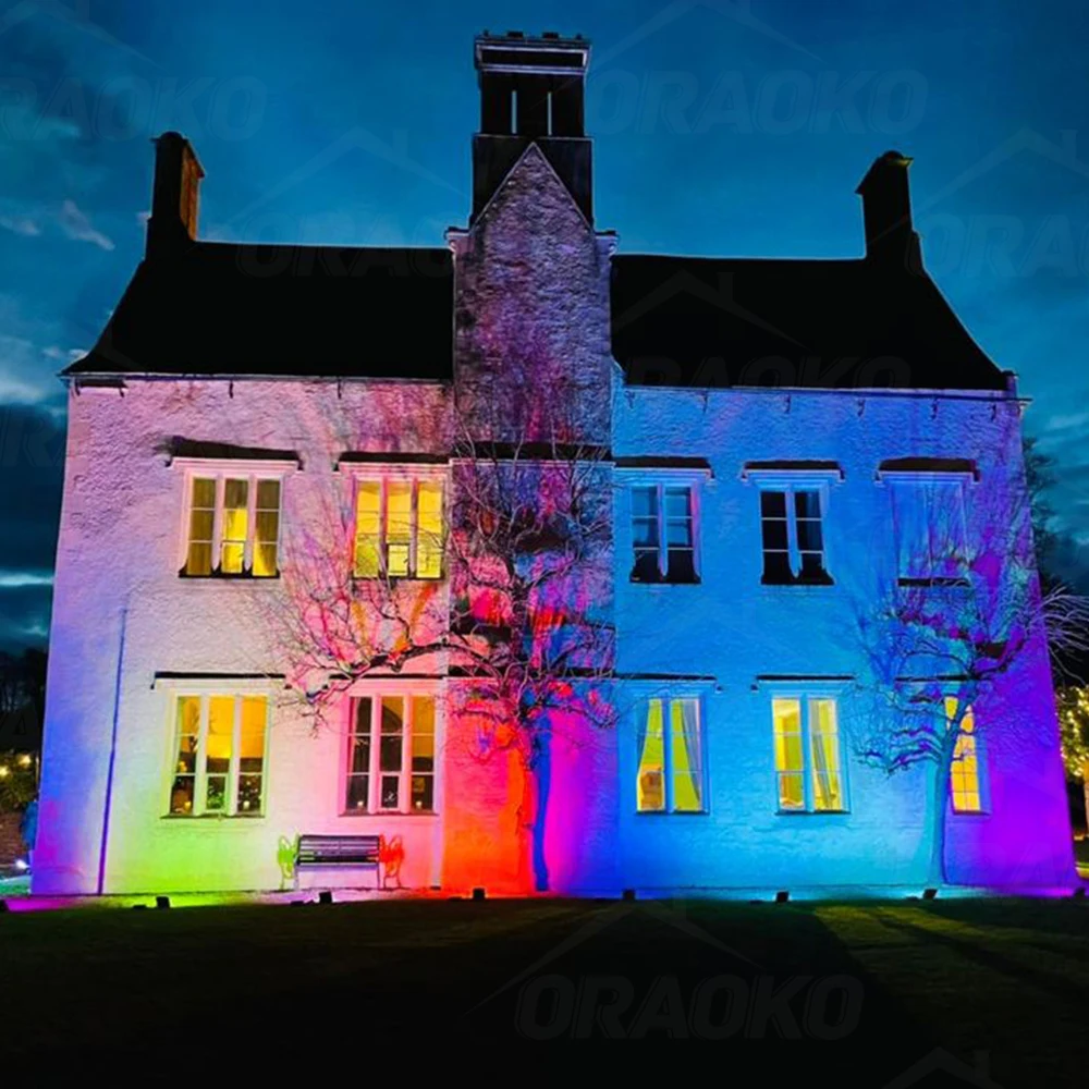 RGB LED الكاشف عاكس الإضاءة في الهواء الطلق 220 فولت 30 واط 50 واط 100 واط IP66 مقاوم للماء في الهواء الطلق RGB الأضواء مصابيح إضاءة المناظر الطبيعية #6