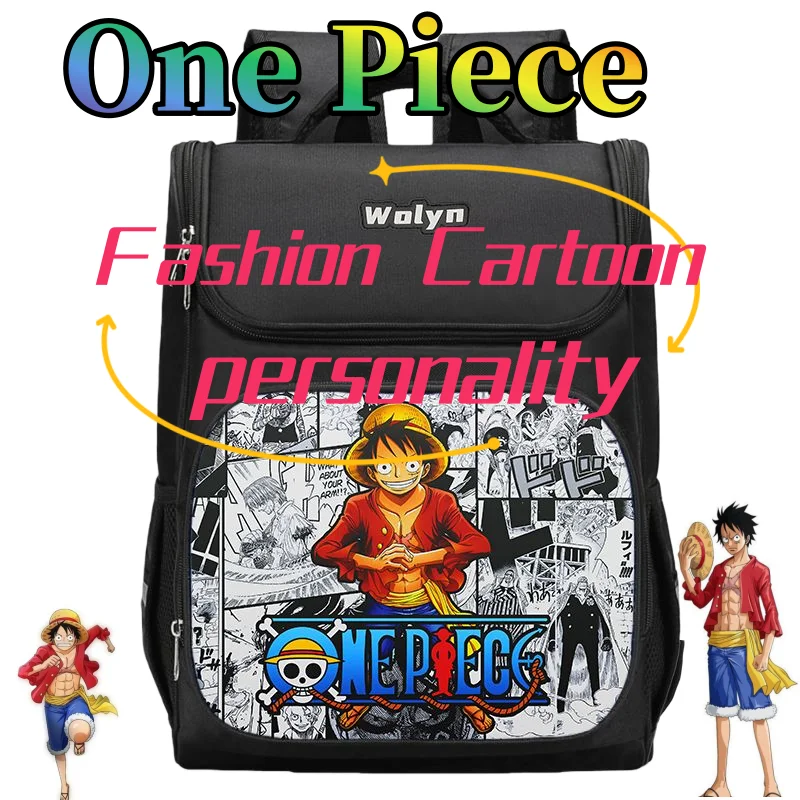 

One Piece backpack, cute and stylish, creative cartoon design, large-capacity for boys and girls, gift for friend's birthday