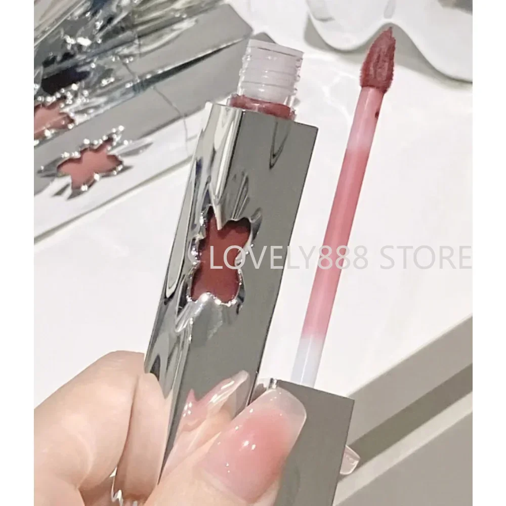 Little Ondine Floral Heart Lip Mud Matte Velvet Lipstick Lip Glaze Lip Gloss Waterproof Long-lasting Smoothing Makeup Cosmetics