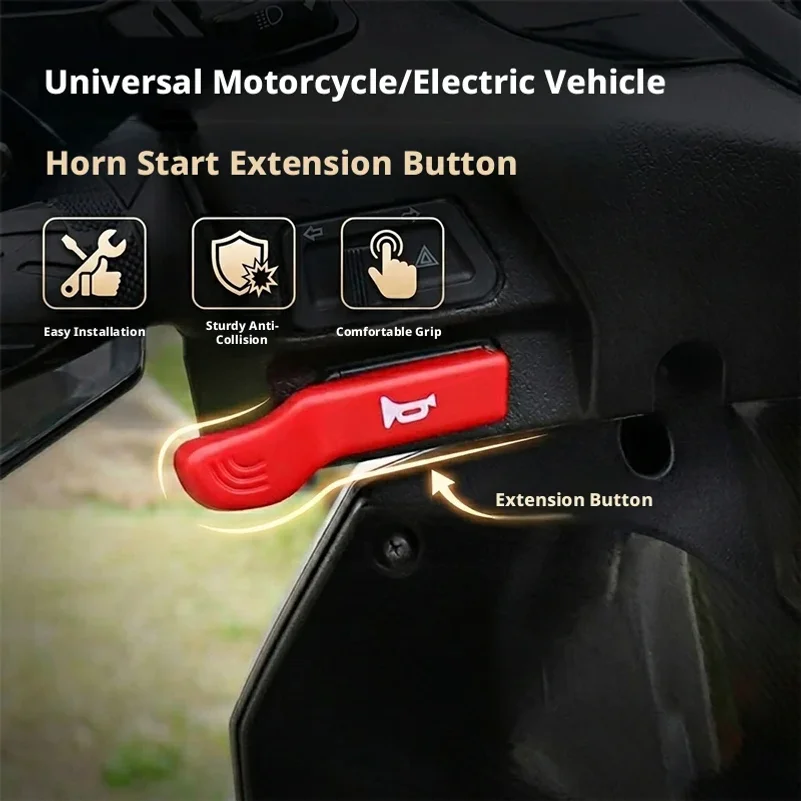 Motorcycle Modification Button Horn Switch Extender Extension Motorcycle Modification Start Up Switch Button Horn Switch Cover