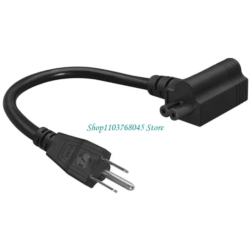 R53F Double Output Power Cord Nemas 5 15P Male to Female and C7 Plugs 14AWG Copper Construction for Multiple Device Charging