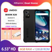 UMIDIGI BISON X20 6GB 128GB NFC 6000mAh Battery MTK Helio P60 Android 13 Octa-Core 6.53\