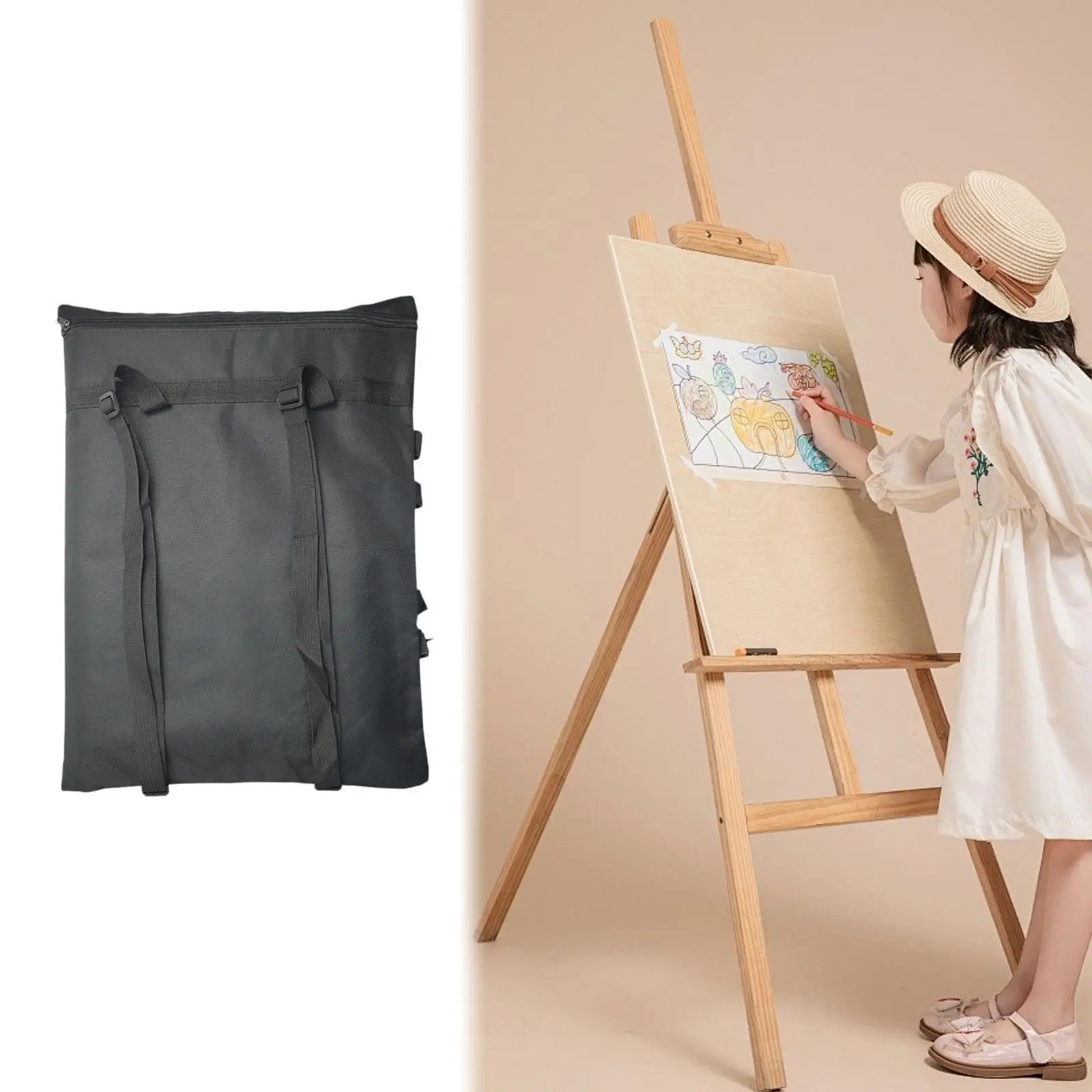Portfolio Bag Drawing Board Bag Canvas with Shoulder Strap Portable Art