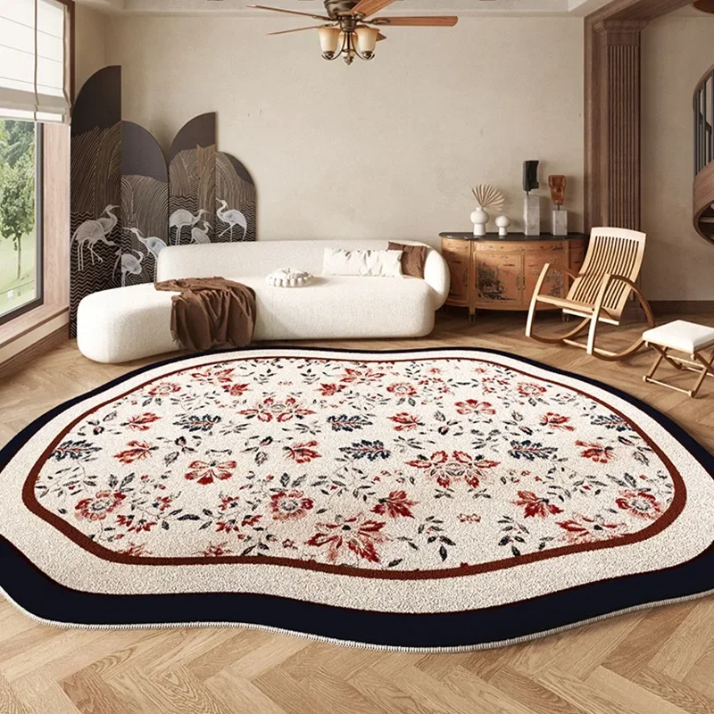 Carpet for Living Room Vintage Advanced Irregular Soft Fluffy Rug Large Area Printed Rest Area Bedroom Mat Alfombra Tapis 러그