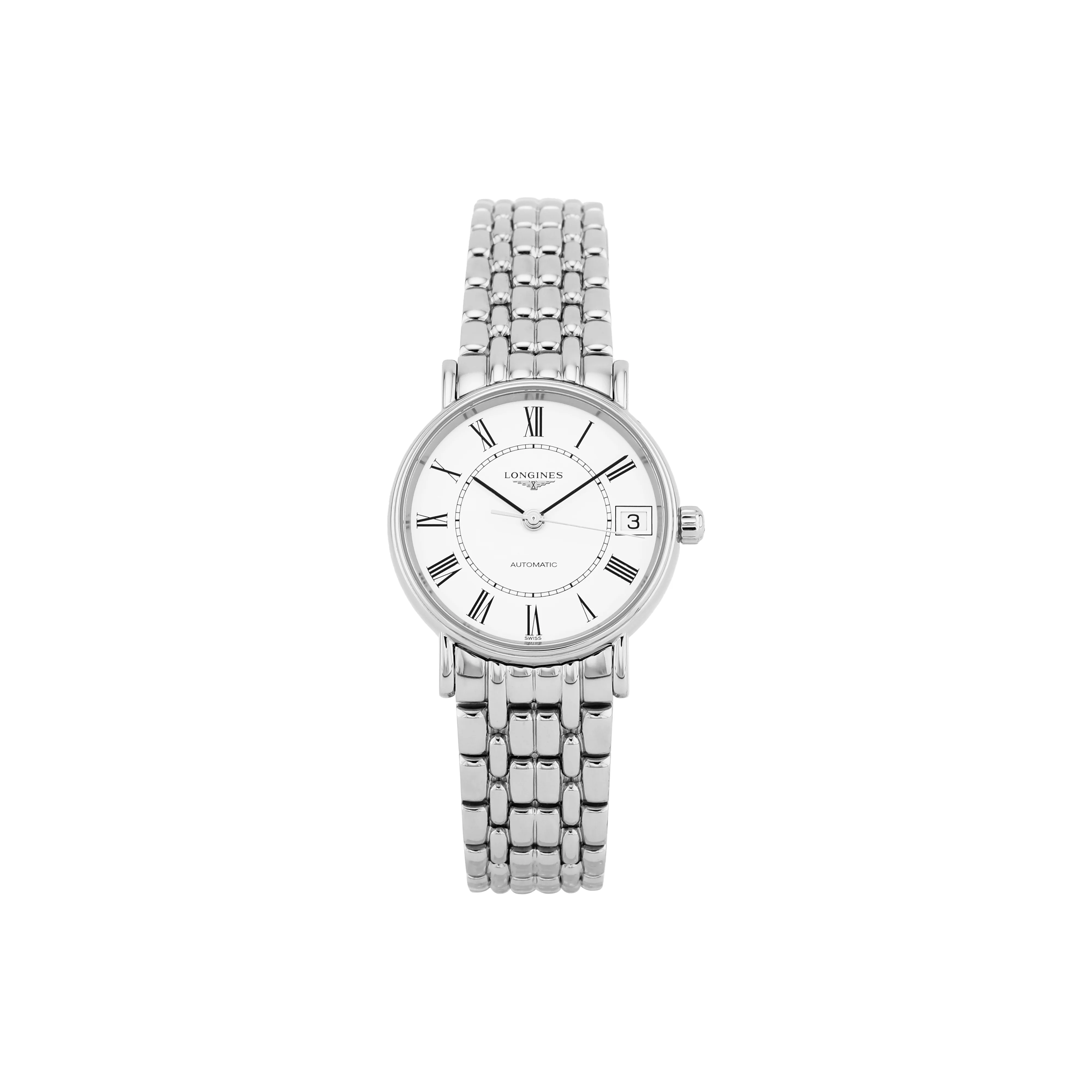 LONGINES Fashion Collection Automatic Mechanical Movement 30m Waterproof Unisex Watch 30mm White Dial L4.322.4.11.6