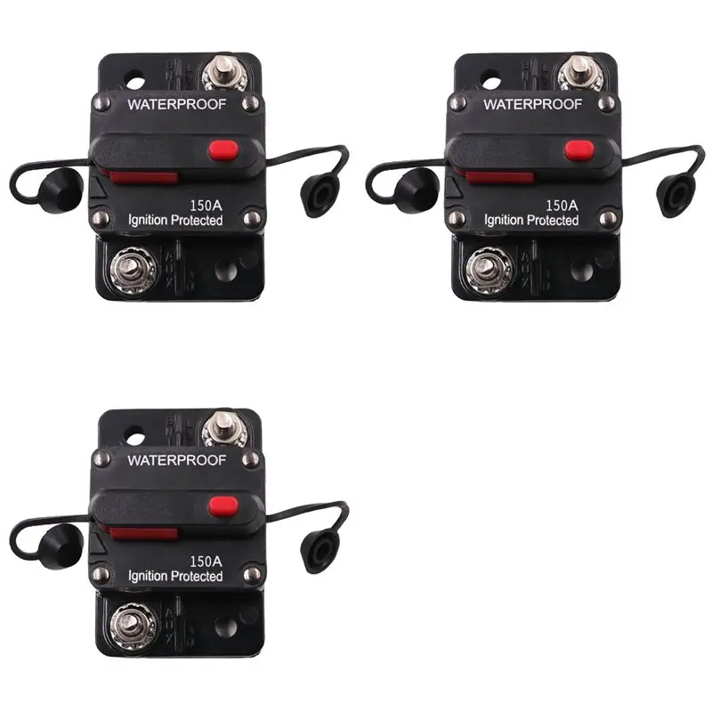 A11M-3X 12-48V DC Circuit Breaker Fuse Reset Waterproof 150A AMP For Car Boat Auto