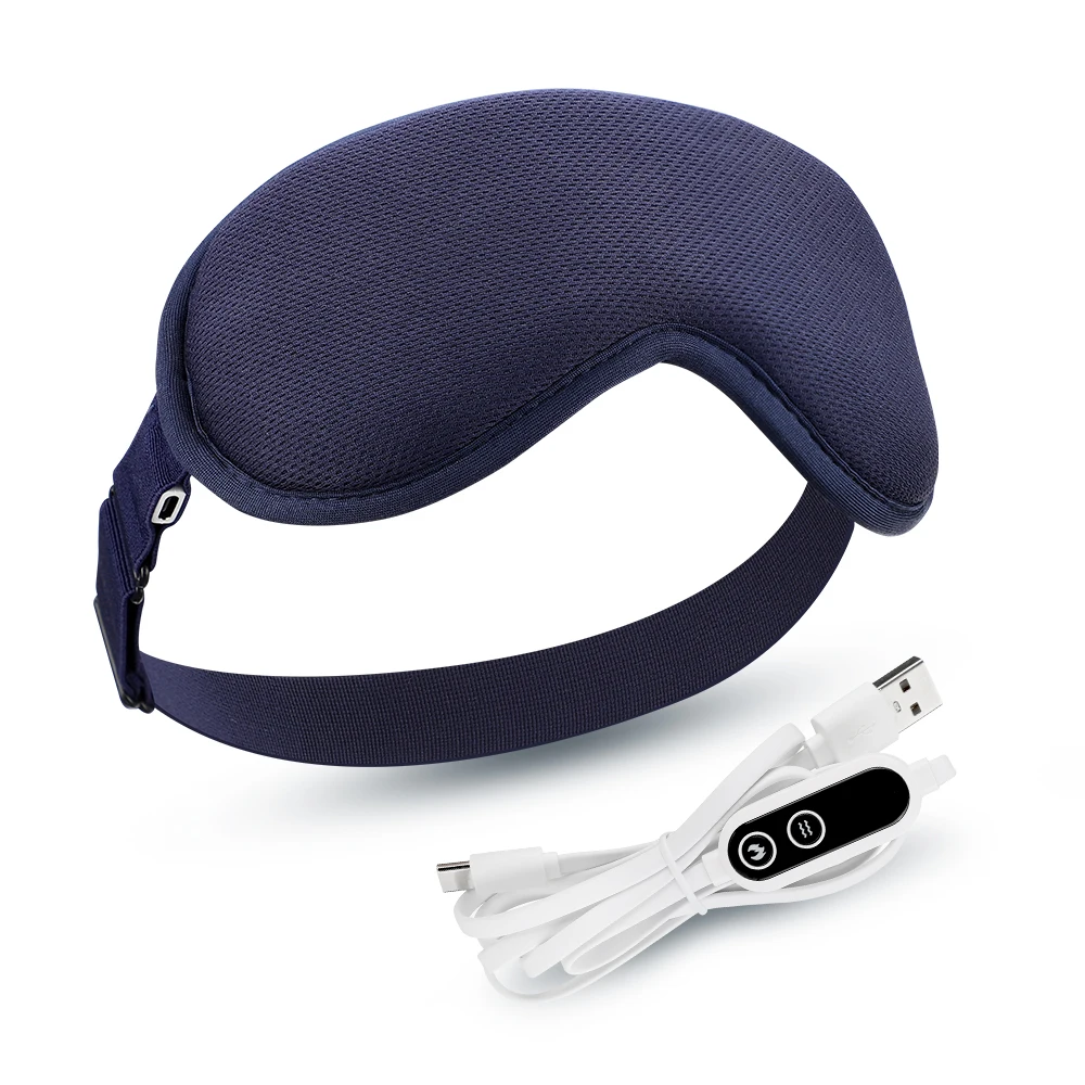 Relax after a long day with a 3D heated eye massager featuring soothing warmth, gentle vibration, light-blocking comfort and convenient timer control.