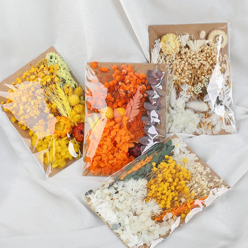 1 Bag Artificial Flower Plants Dried Real Flowers Preserved Materials Epoxy Resin Candles DIY Floral Materials Hydrangea  babybr