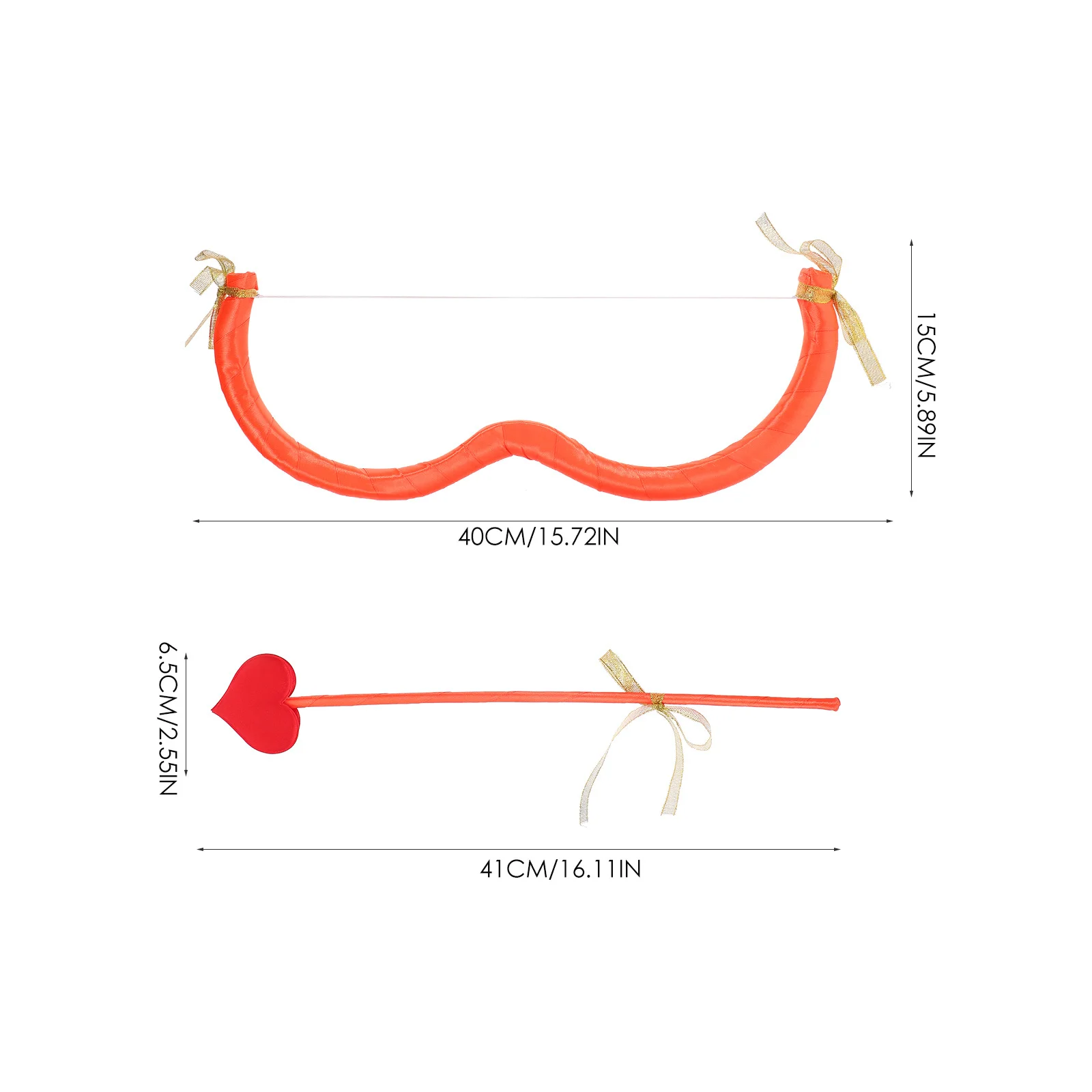 Valentine Cupid Costume Accessory Bow Arrow Set for Wedding Party Stage Performance Cosplay Photography Prop