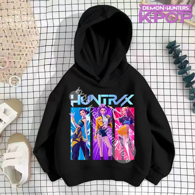 

2026 KPop Demon Hunters Hoodie Fashion Rumi Sweatshirt Pullover Cute Long Sleeve Autumn Boys Girls Cartoon Y2K Hoody Sportswear