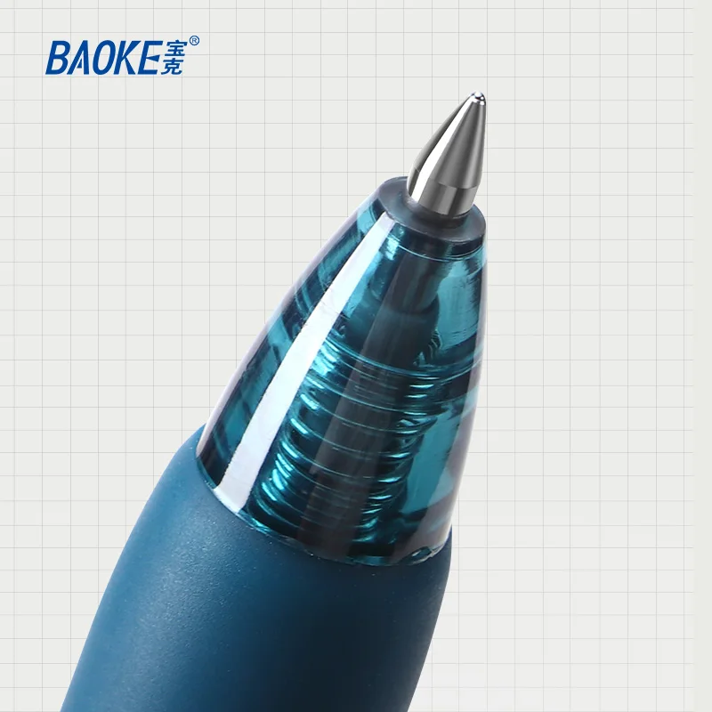 BAOKE PC1939 0.5 مللي متر قلم حبر جل أزرق-أسود قلم حبر قابل للسحب كتابة سلسة سريعة الجفاف للأطباء والمستشفى والاستخدام المكتبي