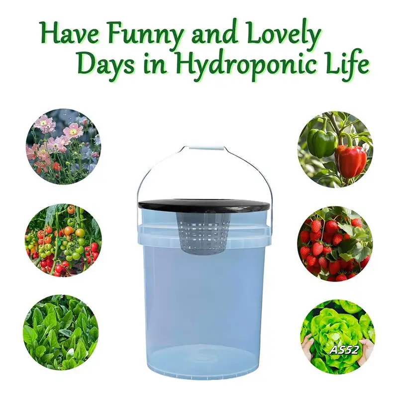 

5Pack Wide Lip Bucket Basket 5 Gallon Bucket Lids For 5 And 3.5 Gallon Bucket For DWC, Net Pots For Hydroponics