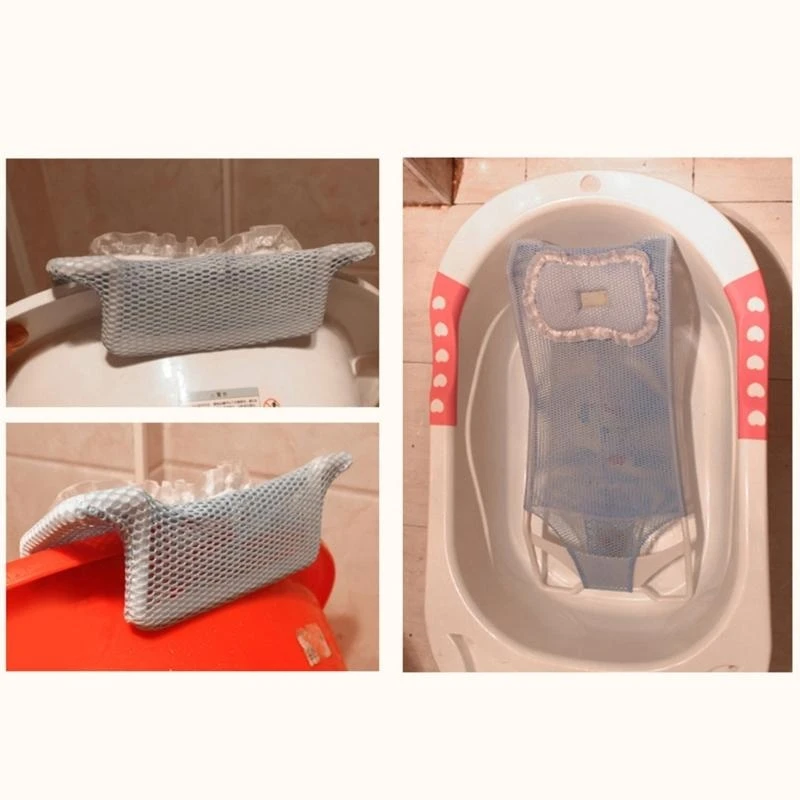 

Comfortable Shower Bath Tub Support Infant Safety Bath Pad Baby Bath Support Net for Toddler Newborns 0-6 Months