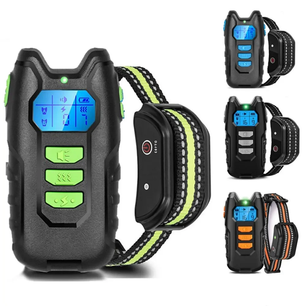 

Electric Dog Training Collar Pet Remote Control 1000ft Barkproof Collars for Dogs Vibration Sound Shock Rechargeable Waterproof