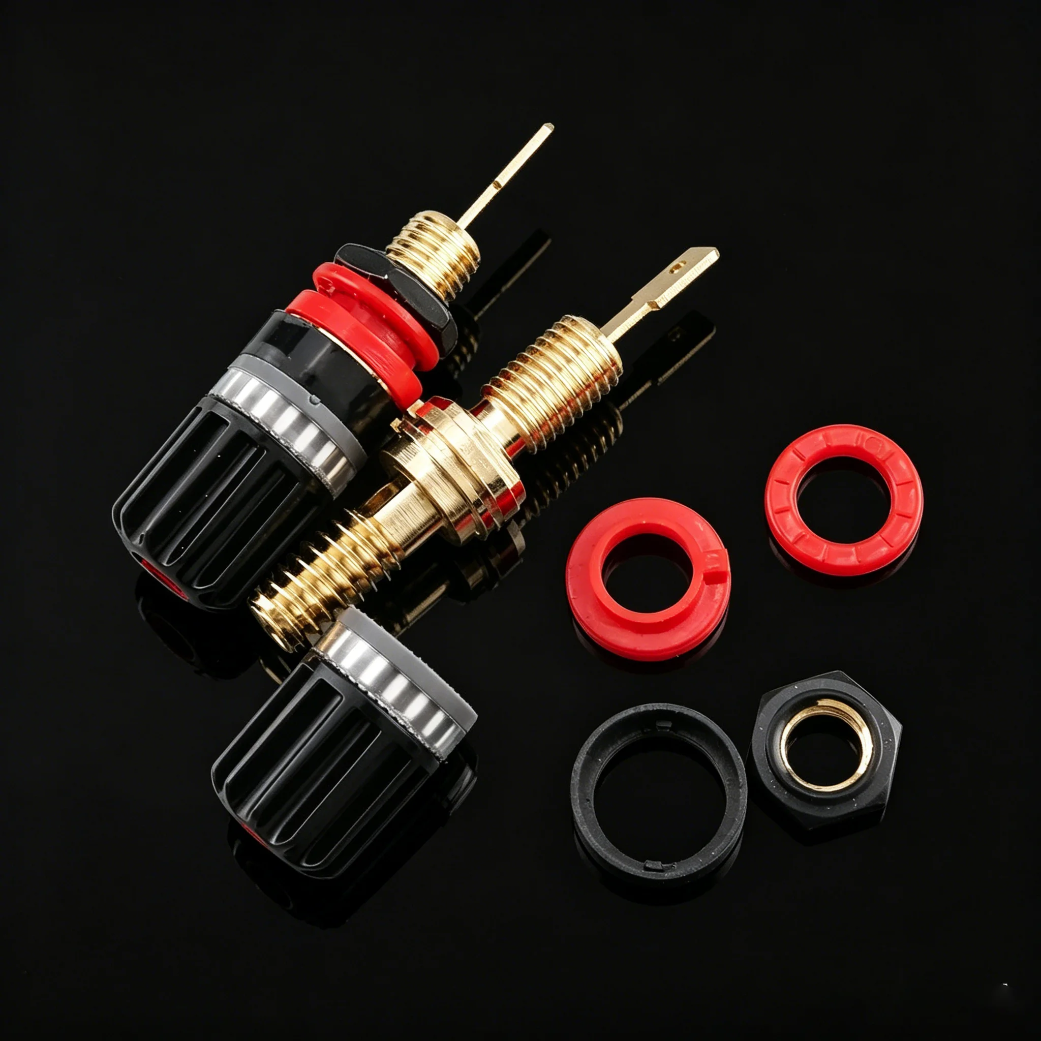 HI-End Terminal Binding Post Conector Banana Plug Speaker Binding Post Audiophile Speaker Connector Amplifier Sound Audio