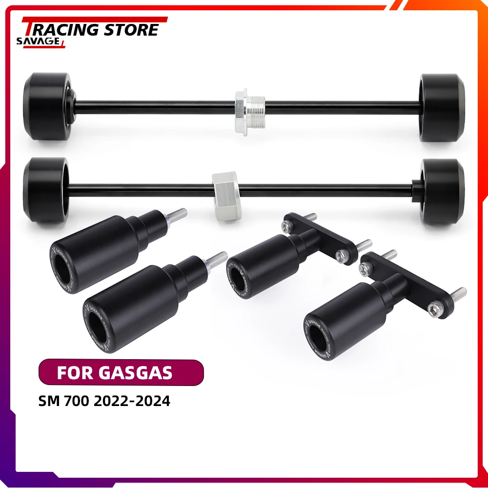 

Motorycle Front Rear Wheel Axle Fork Slider Protector For GasGas SE700 700SE Frame Sliders Guard Crash Protection SE 700 SE 2024