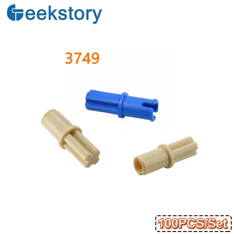 

100PCS Connectors 3749 Technology Building Block Parts Connector Half Cross Shaft with Pin Assembled Toys MOC Bricks Accessories