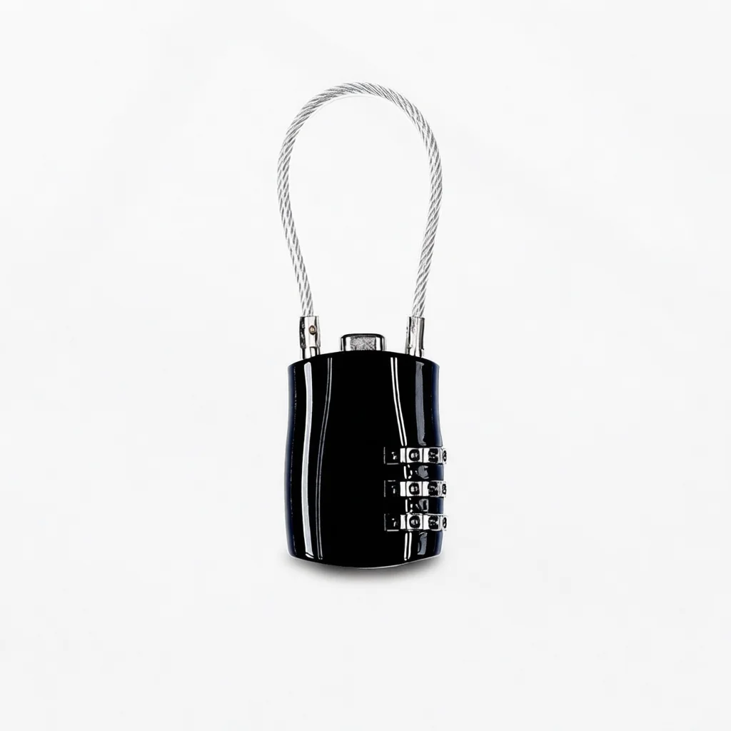Steel Combination Padlock Portable Mini Wire Lock For Gym Locker Travel Luggage Backpack Drawer Security Utility