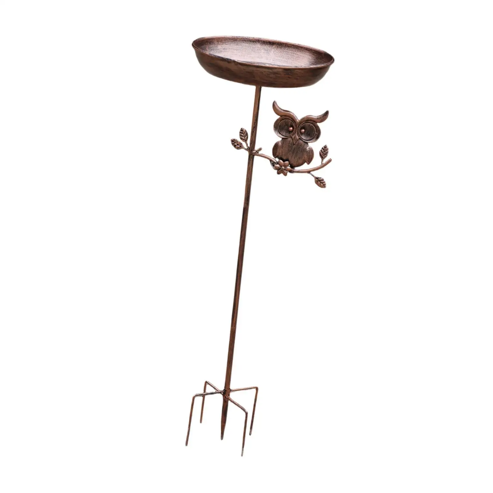 Vintage Design Bird Bath Outside Sturdy Iron Metal Birdfeeder for Garden Lawn Patio Decor
