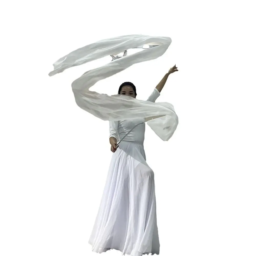 with Telescopic Sticks Belly Dance Accessories Props Scalable Rods Multicolor Colorful Scarves Flag Lightweight Dance Party