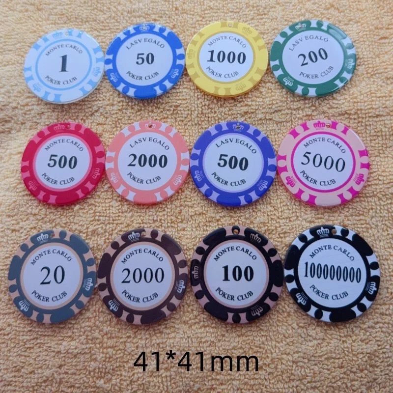 10pcs Acrylic Digital Pendant for DIY Jewellery Making