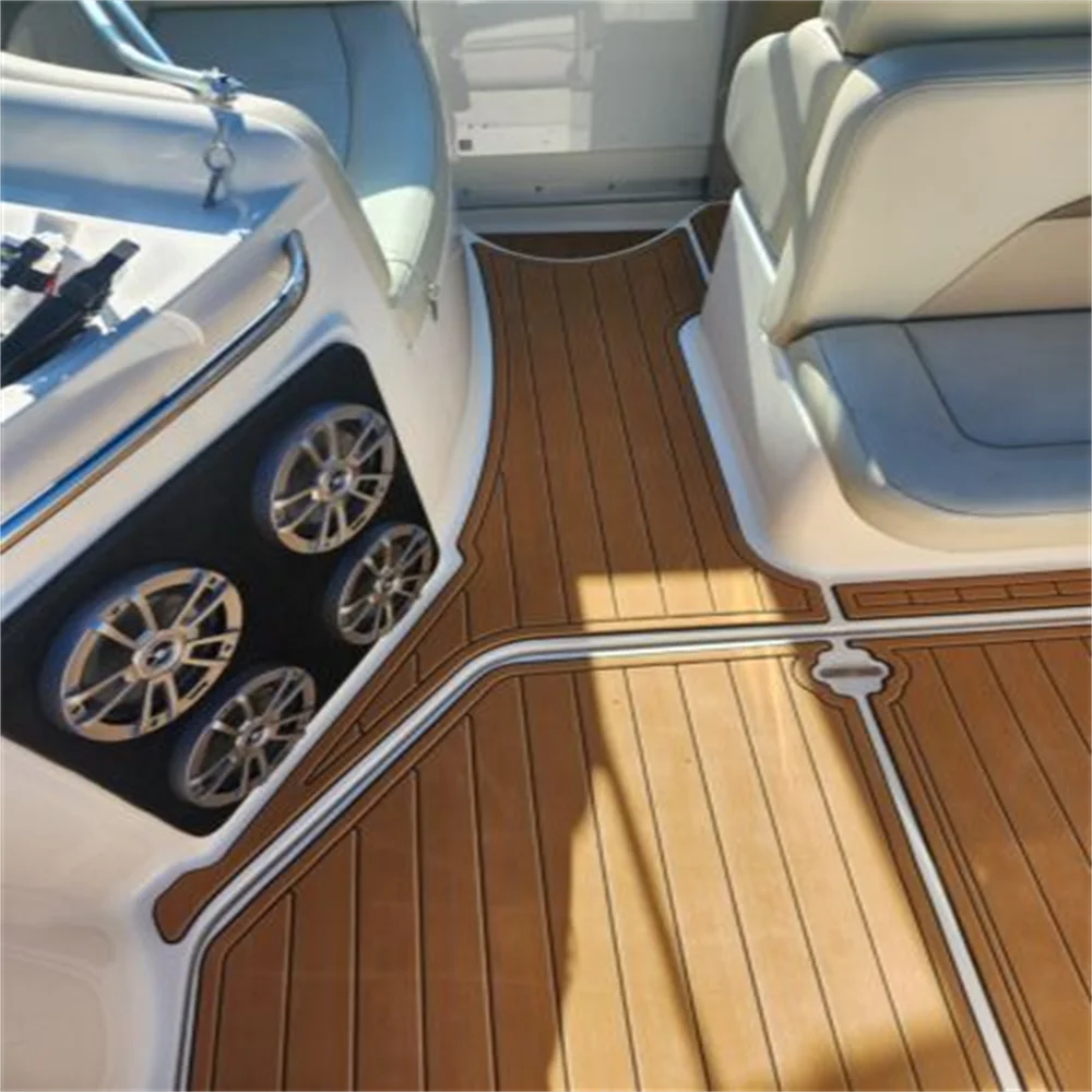 

2005 Chaparral 270, фирменная платформа для плавания, кокпит, лодка, пена EVA, напольная подушка из тикового дерева, SeaDek, стиль морского мат, самоклеящаяся