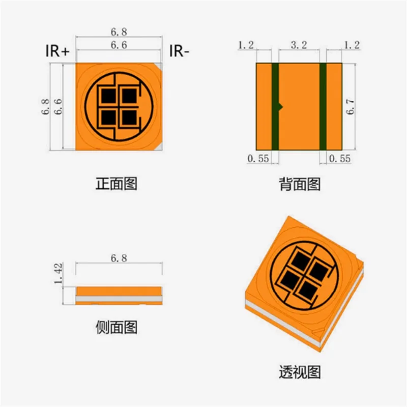 SMD LEDセラミックハイパワーUVランプ,7070バイオレットビーズ,365nm,370nm, 20w, 20mm,銅基板,350ma,新品,20個