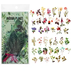 40pcs 12 Styles Plants Stickers PET Pressed Flower Epoxy Resin Fillings For Nail Art For DIY Jewelry Making Home Decor Craft