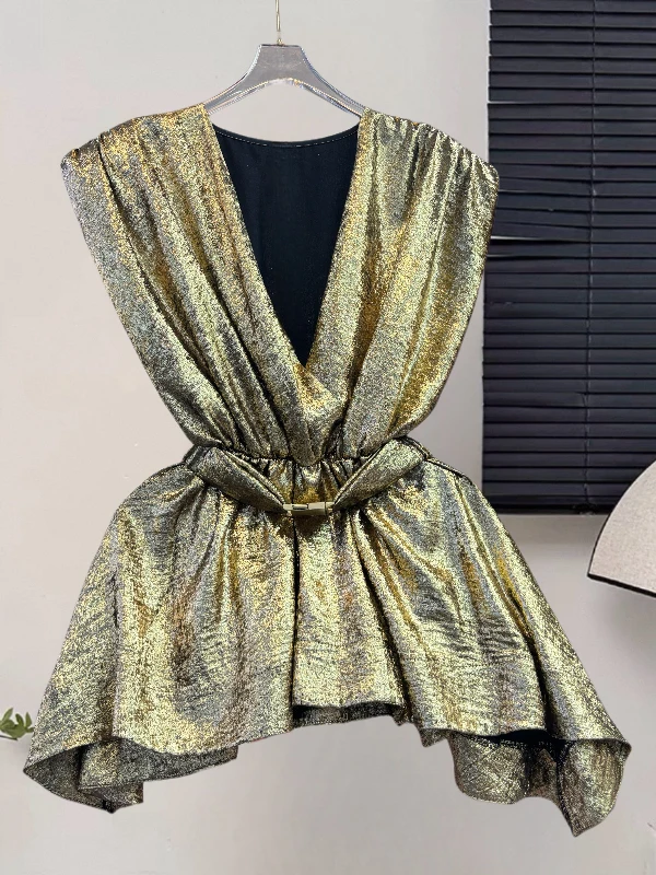 

Advanced Design Sensation Hong Kong Sle Retro Faionable Svel V-ne irt Women's Summer Busin Casual Pure Color