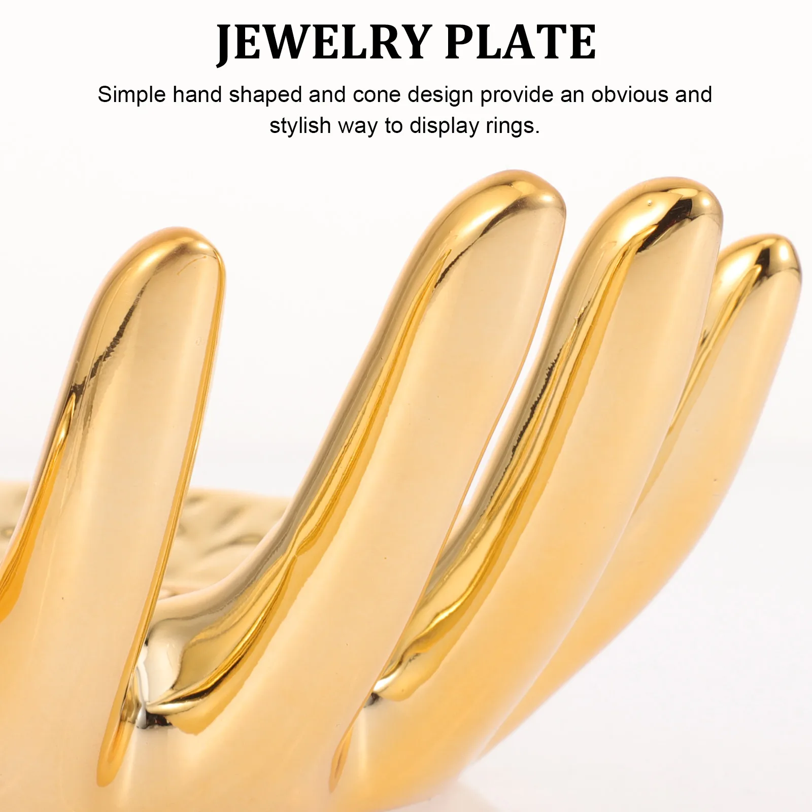 

Ceramic Ring Holder Jewelry Organizer Display Stand for Bracelets Rings Necklaces Watches Elegant Tray