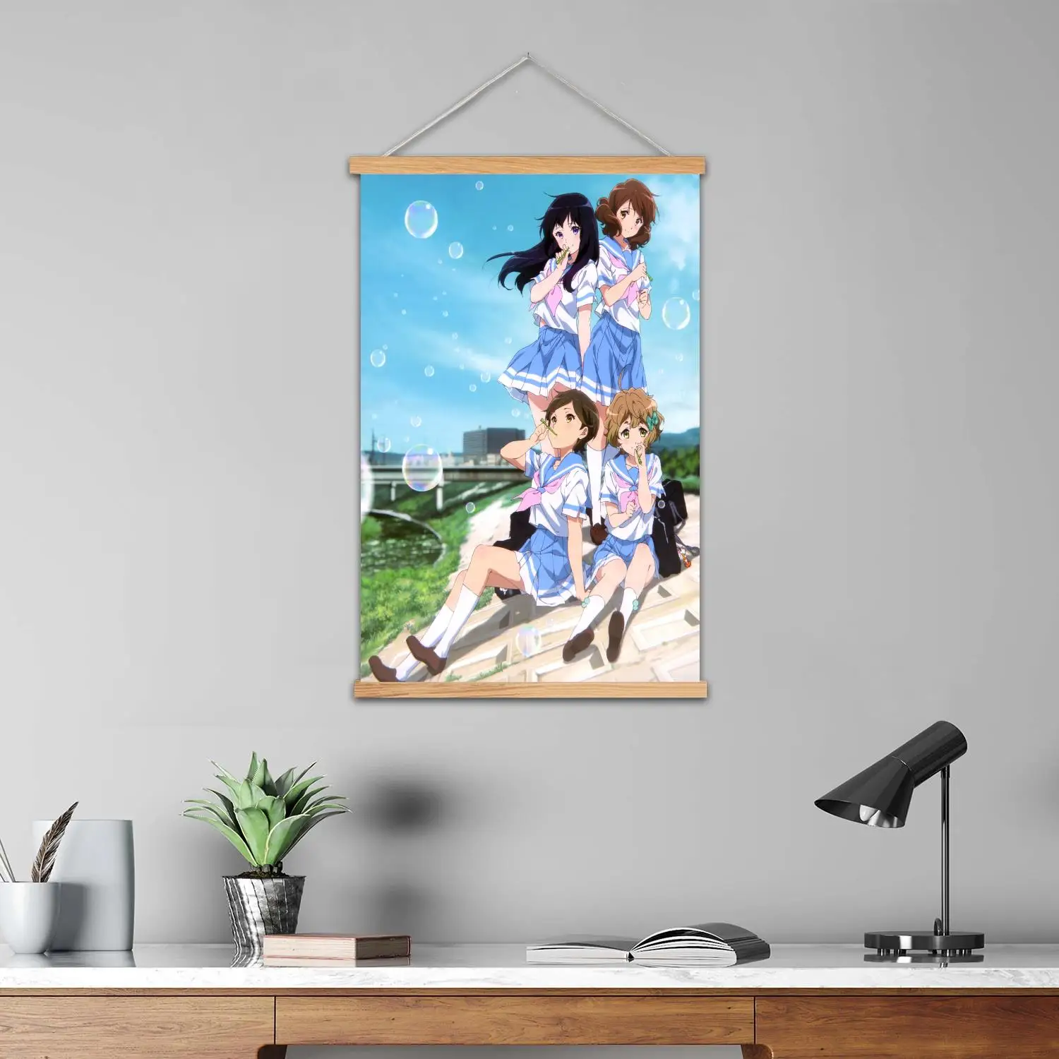 hibike cartoon Framed Wall Painting Canvas Art Poster and Wall Art,  Modern Family, Bedroom Decor, Posters,Decorative painting