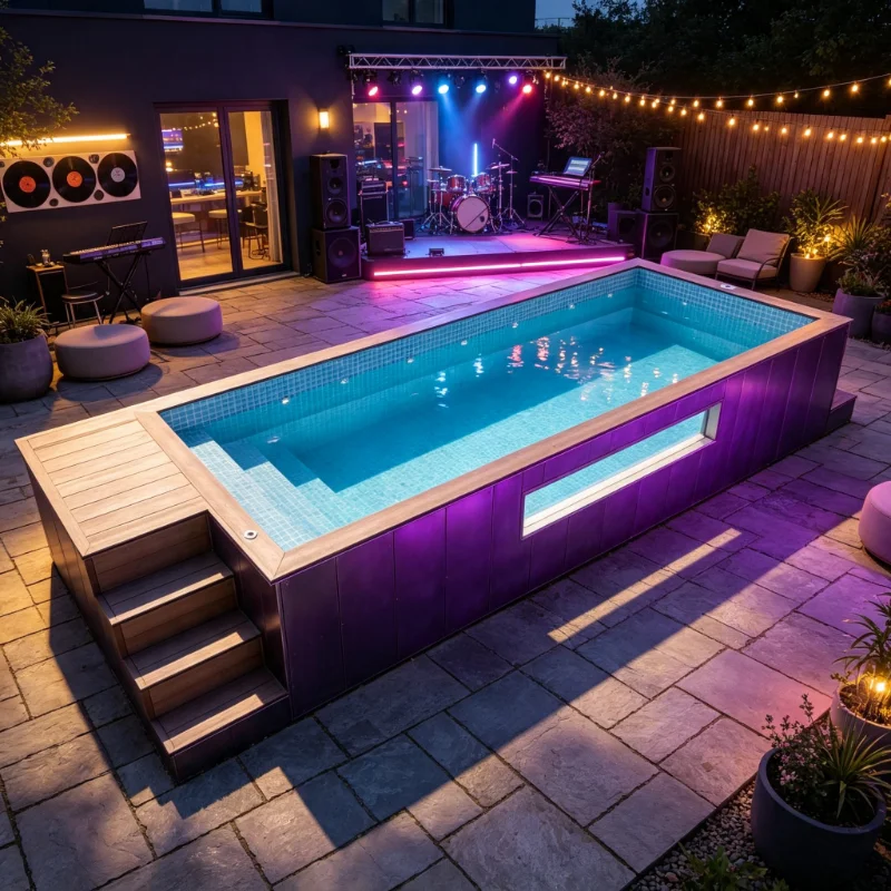 Wholesale Fiberglass Above Ground Swimming Pool Outdoor Ground Small 20ft Family Tools Accessories Container Pool Construction