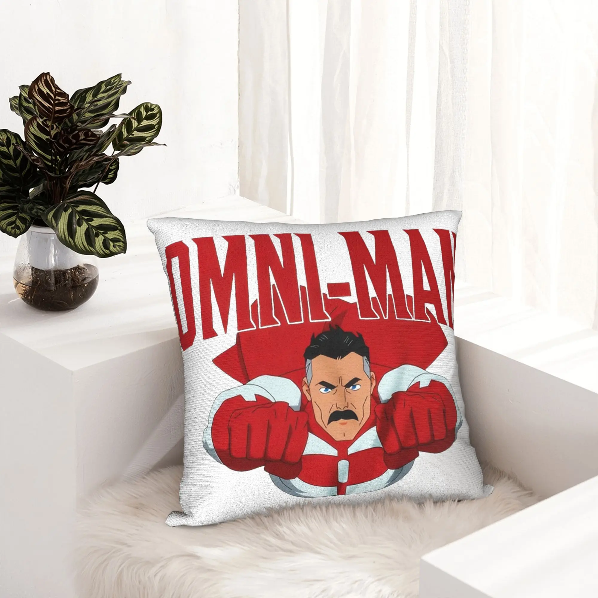 Invincible Super Omni-Man Pillowcase Soft Fabric Cushion Cover Decor  Throw Pillow Case Cover Home Wholesale 45*45cm