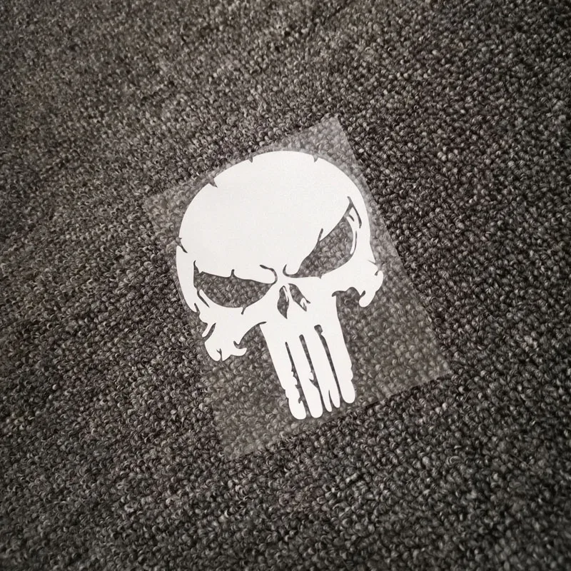 

1PCS Reflective Punisher Skull Blood Helmet Motorcycle Tank Decals Car Stickers Waterproof Vinyl Accessories Creative 10x7.7cm