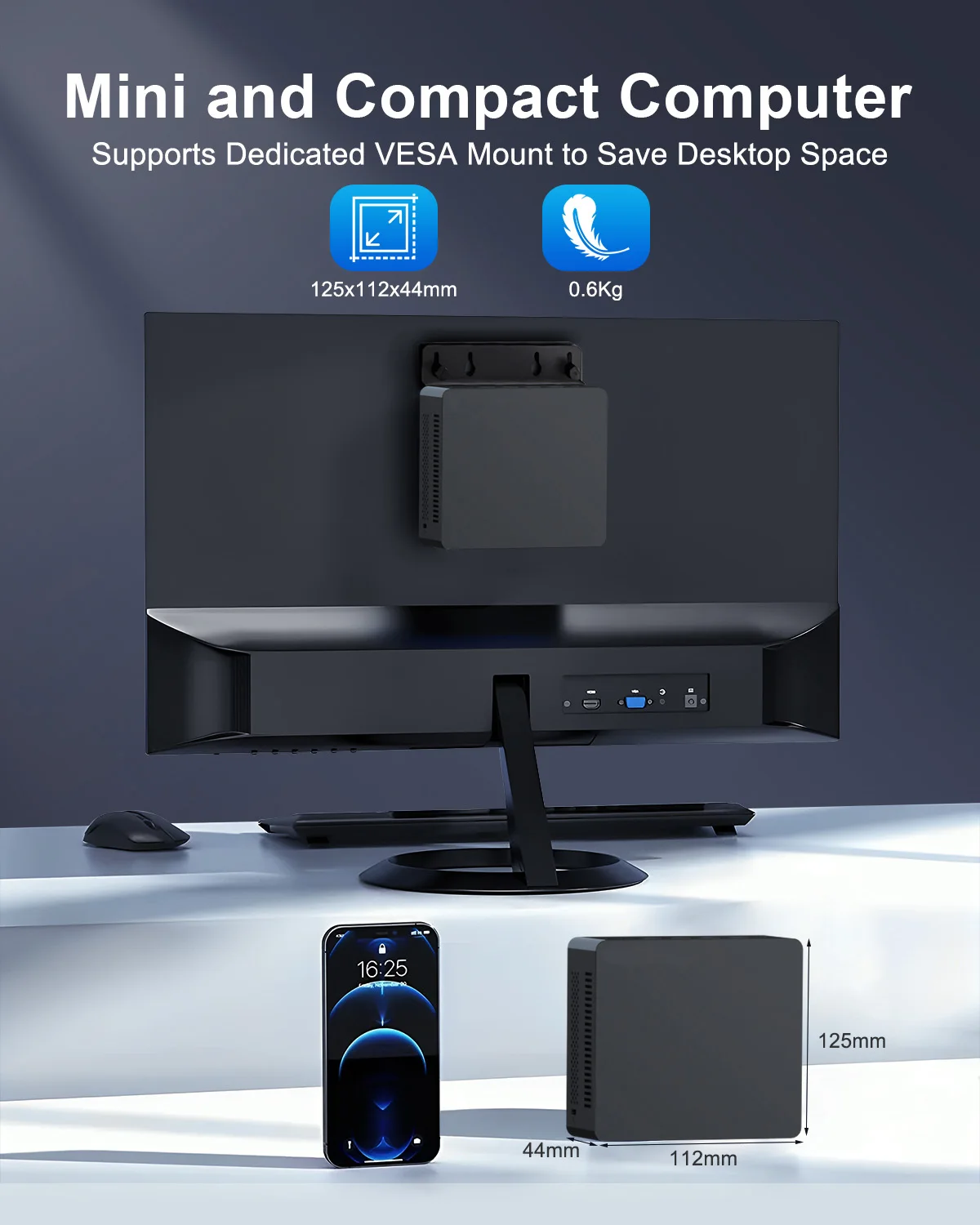 HYSTOU-Mini PC con procesador Intel Core Bureau, PC con software Windows 10, Linux, CPU N100, 4 USB, 2 LAN, DP, HD-MI, DDR5