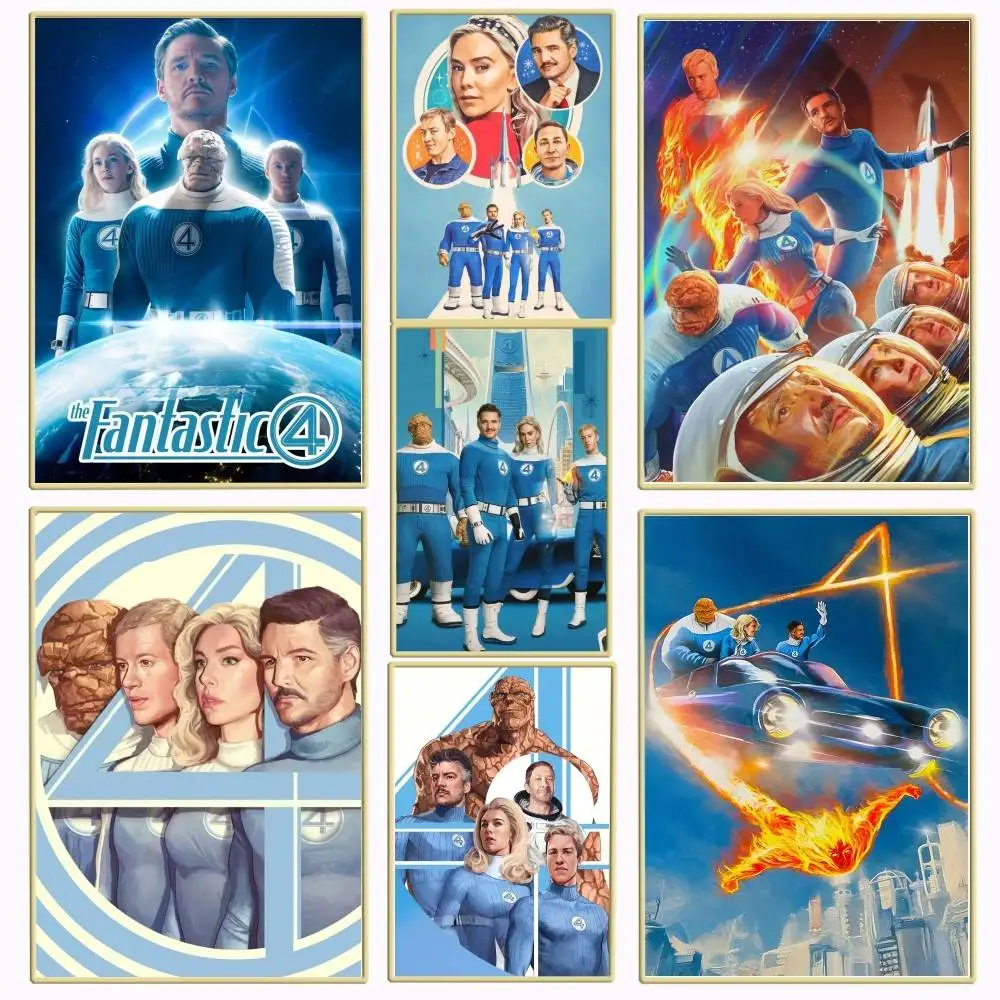 1PC The Fantastic Four First Steps 2025 New Movie poster Self-adhesive Art Waterproof Paper Sticker Coffee House Room Wall Decor