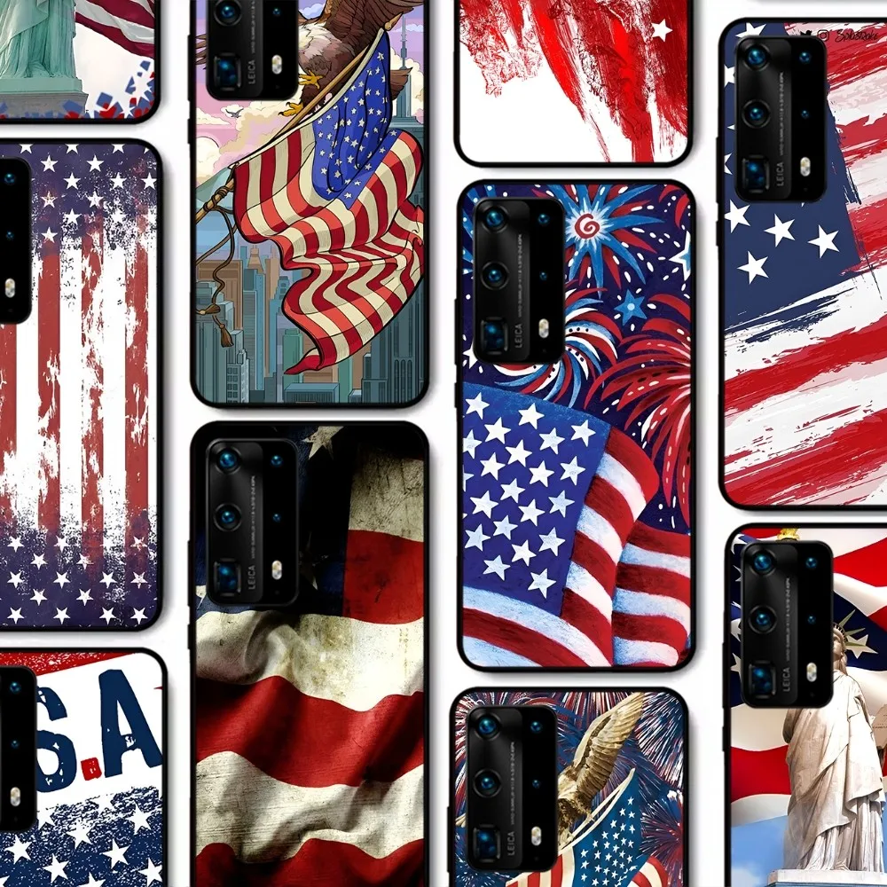 Celebrating Independence Day Party in the United States Phone Case For Huawei P 8 9 10 20 30 40 50 Pro Lite Psmart Honor 10 lite