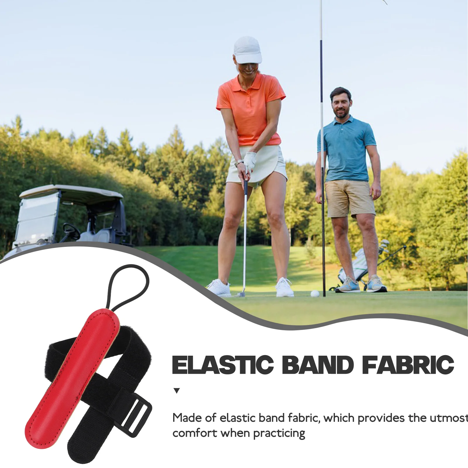 

Golf Swing Trainer Wristb Red Adjustable Training Aid Equipment for Beginners Golfer Posture Corrector Arm